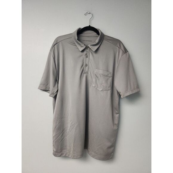 Port Authority Gray Mens SS Polo Shirt silk touch performance Sz.‎ L - Picture 1 of 4